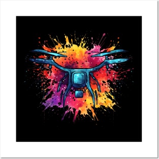 Drone Pilot Art Colorful Drone Racing Posters and Art